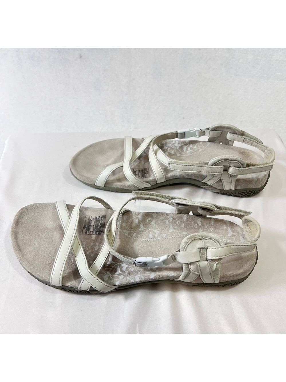 Merrell Sandals Womens 10 San Remo Strappy White Leather Casual Open Toe Hiking - Picture 4 of 8